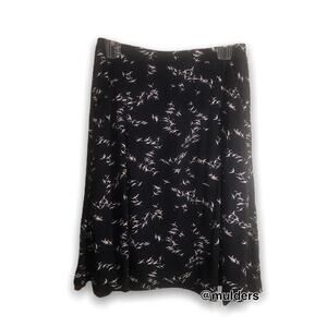 Sade New York Black Flying Bird Print Skirt